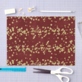 クリスマスブルゴーニュとフェイク金ゴールドグリッターホリデー 薄葉紙 (クラフト)