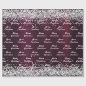 クリスマスブルゴーニュエレガントー銀 ラッピングペーパー (フラット)