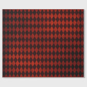 クリスマスブルゴーニュグランジレッド ラッピングペーパー (フラット)