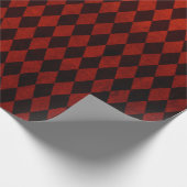 クリスマスブルゴーニュグランジレッド ラッピングペーパー (角)