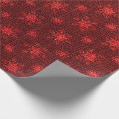 クリスマスブルゴーニュBurlapスター ラッピングペーパー (角)