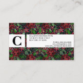 クリスマスブルゴーニュPoinsettia花水彩 予約カード (裏面)