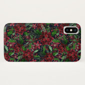 クリスマスブルゴーニュPoinsettia花水彩 Case-Mate iPhoneケース (裏面(横))