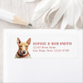 クリスマスブルテリア差出人住所ラベル ラベル (インサイチュ)