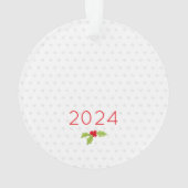 クリスマスブルドッグハッピーホリデーズイヤーホリードッグ オーナメント (裏面)