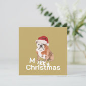 クリスマスブルドッグメリーグリーティングカード (スタンド正面)