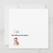 クリスマスブルドッグメリーグリーティングカード (裏面)