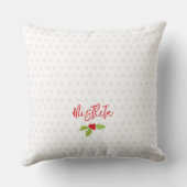 クリスマスブルドッグ幸せな休日NAMEホリードッグ クッション (裏面)