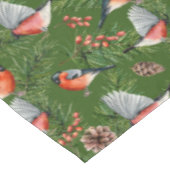 クリスマスブルフィンチパターン テーブルクロス (アングル)