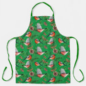 クリスマスブルフィンチ エプロン (正面)
