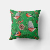 クリスマスブルフィンチ クッション (裏面)