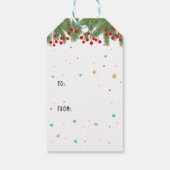 クリスマスブルーおもしろいネコ ギフトタグ (裏面)