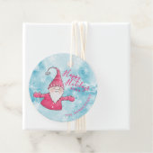 クリスマスブルーとピンク格言ハッピーホリデー フェイバータグ (インサイチュ)