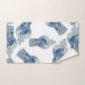 クリスマスブルーとホワイトジンジャーの瓶 ハンドタオル (ハンドタオル)