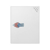 クリスマスブルーとホワイトジンジャー瓶メモ帳 ノートパッド (回転)