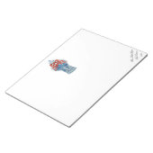 クリスマスブルーとホワイトジンジャー瓶メモ帳 ノートパッド (アングル)