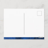 クリスマスブルーと白い冬の雪景色 ポストカード (裏面)