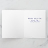 クリスマスブルーと白静かいナイトの雪の木 カード (内部)