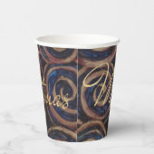 クリスマスブルーと金ゴールド 紙コップ (右)