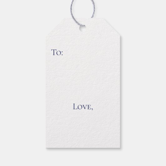 クリスマスブルーのくるみ割りラベル ギフトタグ (裏面)