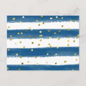 クリスマスブルーのトラックブックベビーカード インビテーションポストカード (裏面)