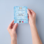 クリスマスブルーのビジネスロゴqrコードインスタグラム チラシ (手)