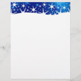 クリスマスブルーの冬の雪片