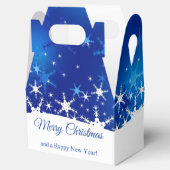 クリスマスブルーの冬の雪片 フェイバーボックス (オープン)