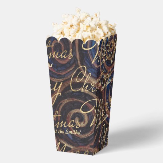 クリスマスブルーの渦巻き型お気に入り フェイバーボックス (はじけた状態)