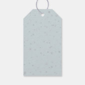 クリスマスブルーの鹿の雪 ギフトタグ (裏面)