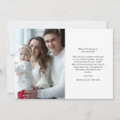 クリスマスブルーウィンタービレッジ素朴ランドスカ写真 シーズンカード (裏面)