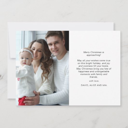 クリスマスブルーウィンタービレッジ素朴ランドスカ写真 シーズンカード (裏面)