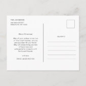 クリスマスブルーウィンタービレッジ素朴ランドスカ写真 ポストカード (裏面)