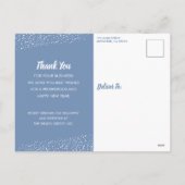 クリスマスブルーオーナメントの名刺 シーズンポストカード (裏面)