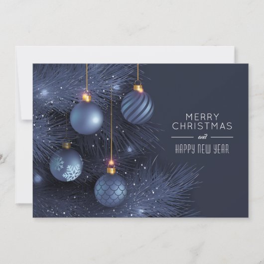 クリスマスブルーオーナメント シーズンカード (正面)