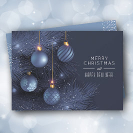 クリスマスブルーオーナメント シーズンカード