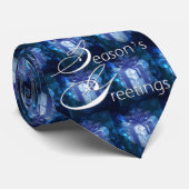 クリスマスブルーギフトボックスメンズタイ ネクタイ (ロール)