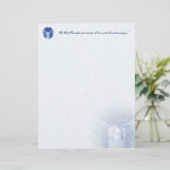 クリスマスブルーギフトボックス文房具 (スタンド正面)