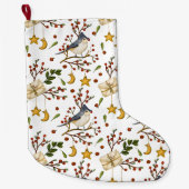 クリスマスブルージェイラージクリスマスストッキング ラージクリスマスストッキング (正面)