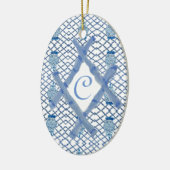 クリスマスブルージンジャージャーの瓶セラミックの装飾品 セラミックオーナメント (左)