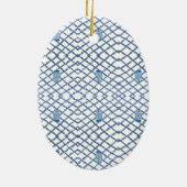 クリスマスブルージンジャージャーの瓶セラミックの装飾品 セラミックオーナメント (裏面)