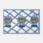 クリスマスブルージンジャージャーズDoormatウェルカムマット ドアマット (正面)