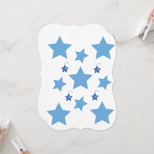 クリスマスブルースターフラットグリーティングカード カード (正面/裏面インサイチュ)