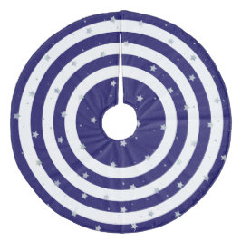 クリスマスブルーストライプのツリースカート フリース ツリースカート