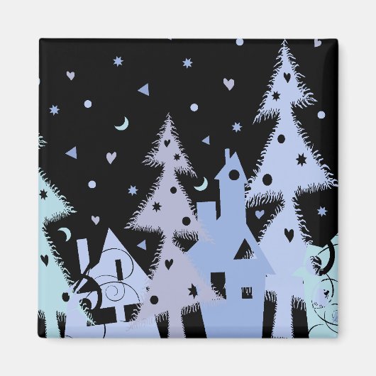 クリスマスブルータウン マグネット (正面)