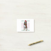 クリスマスブルーティックコンハウンドッグ ポストイット (デスク上)