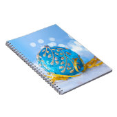 クリスマスブルーデコールボール ノートブック (右側)