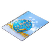 クリスマスブルーデコールボール ノートブック (左側)