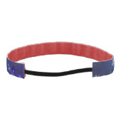 クリスマスブルーバックグラウンドと黄金の雪片 アスレチックヘッドバンド (裏面)