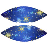 クリスマスブルーバックグラウンドと黄金の雪片 アメリカンフットボール (パネル)